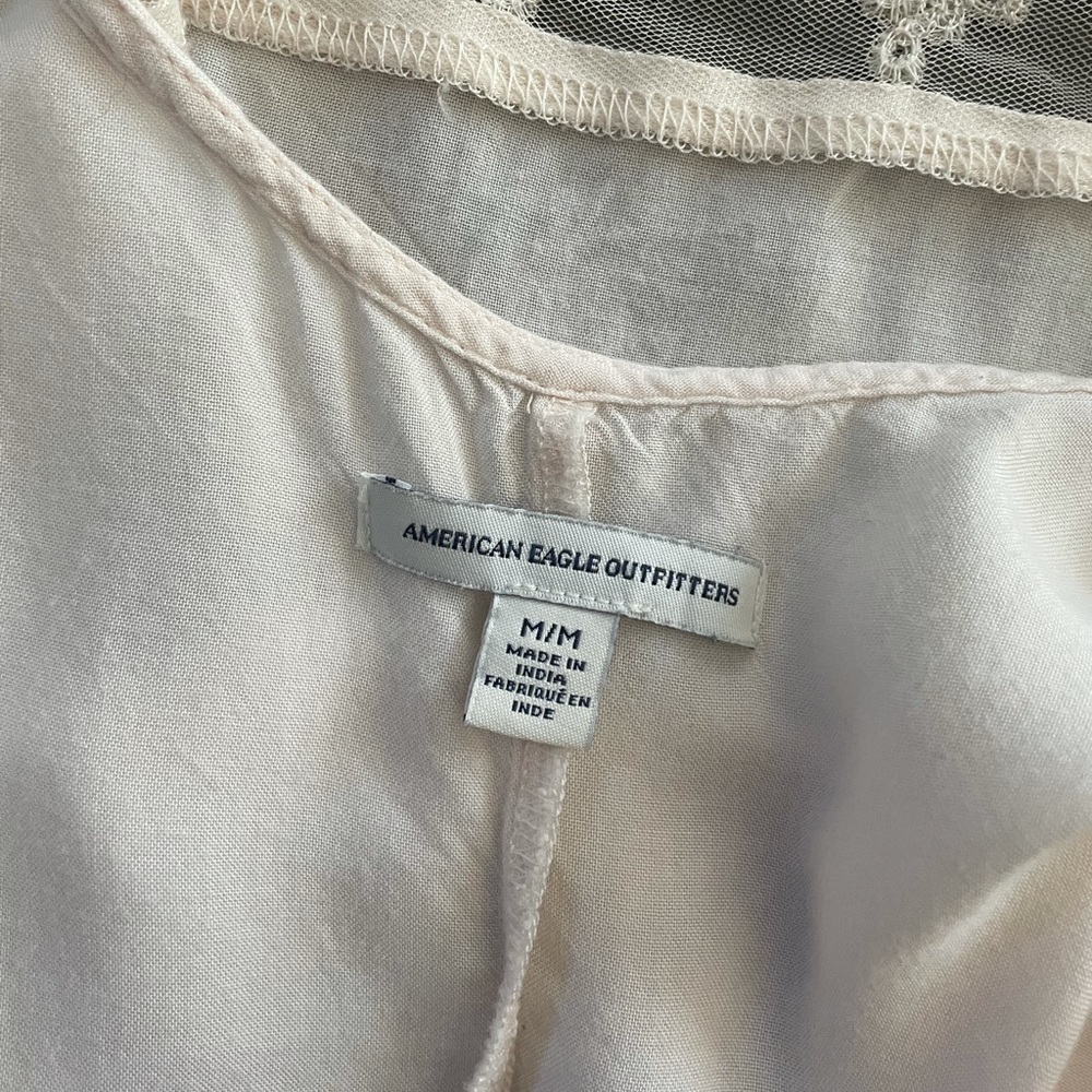 American Eagle Flowy Tank Top with Lace Trim - Picture 4 of 8
